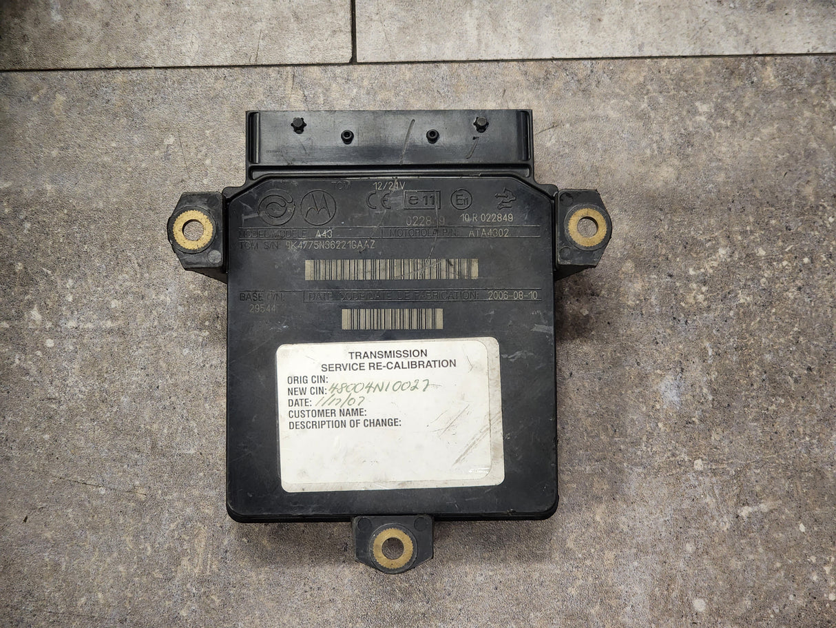 Allison Transmission Control Module (TCM) Part # 29544775, Model No. A43, e11, 10R022849