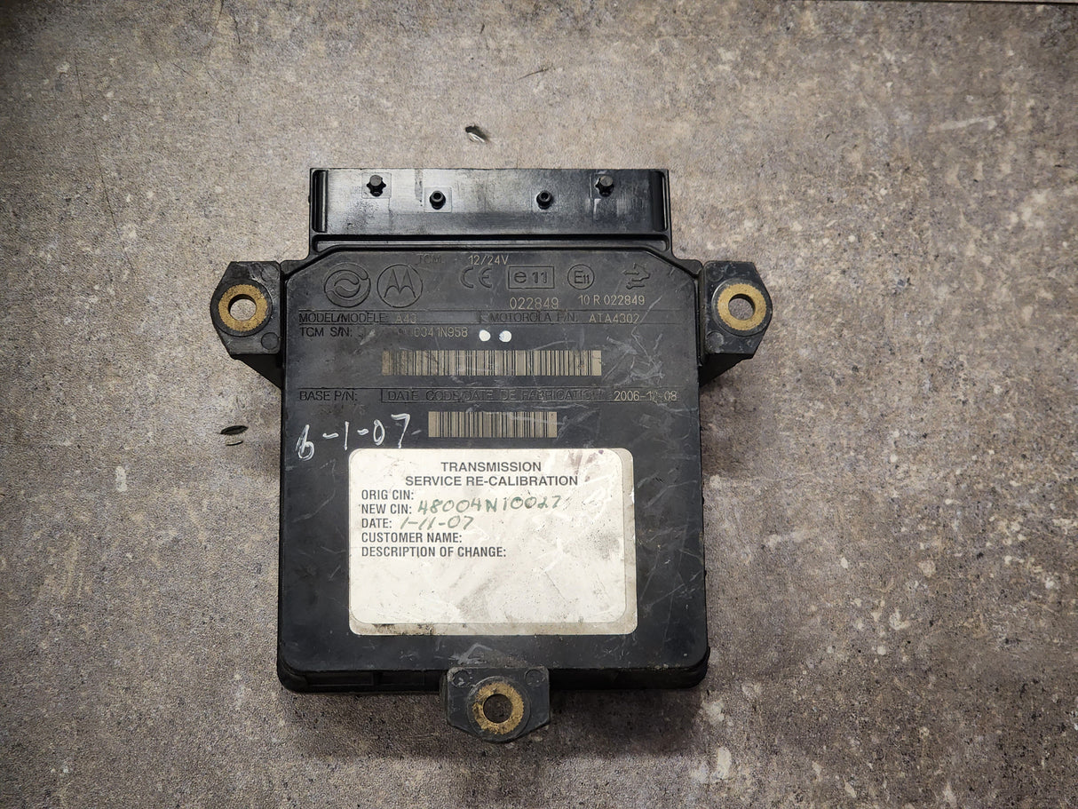 Allison, TCM Part # 29544775, Model No. A43, e11, 10R022849, Supplier P/N # ATA4302