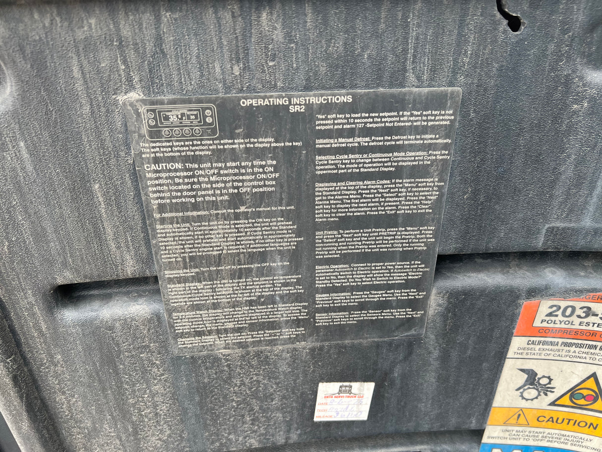 2011 Thermo King SB-210+ Model 30 Reefer Signal-Temperature Trailer Unit For Sale