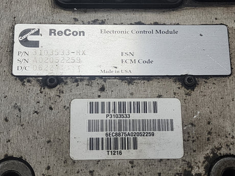 Cummins ECM Part #  3103533-RX For Sale