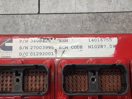 Cummins ISX ECM For Sale, Part # 3408426, NON-EGR, CM570, CPL 2629