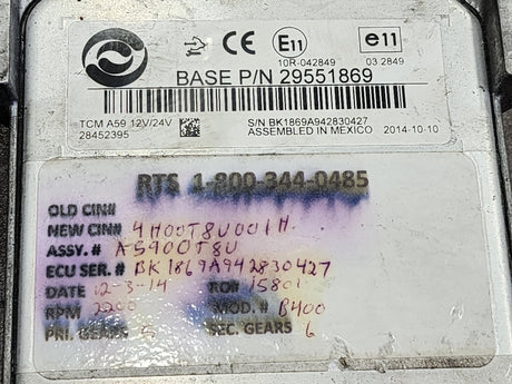 Allison TCM part # 29551869, 10R-042849, E11, 032849, TCM A59
