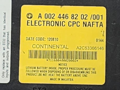 Freightliner Cascadia Body Control Module Part # A0024468202/001 For Sale