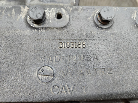 2004 Cummins ISM 320V Diesel Engine Rocker Arm Housing with Front Lifting Bracket, EGR Valve & Air Intake Manifold