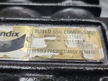 Caterpillar 3406 Bendix TU-FLO 550 Air Compressor 107980 For Sale