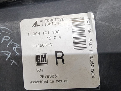 Automotive Lighting GM OEM Passenger (RIGHT) Side Front Headlight 25798851