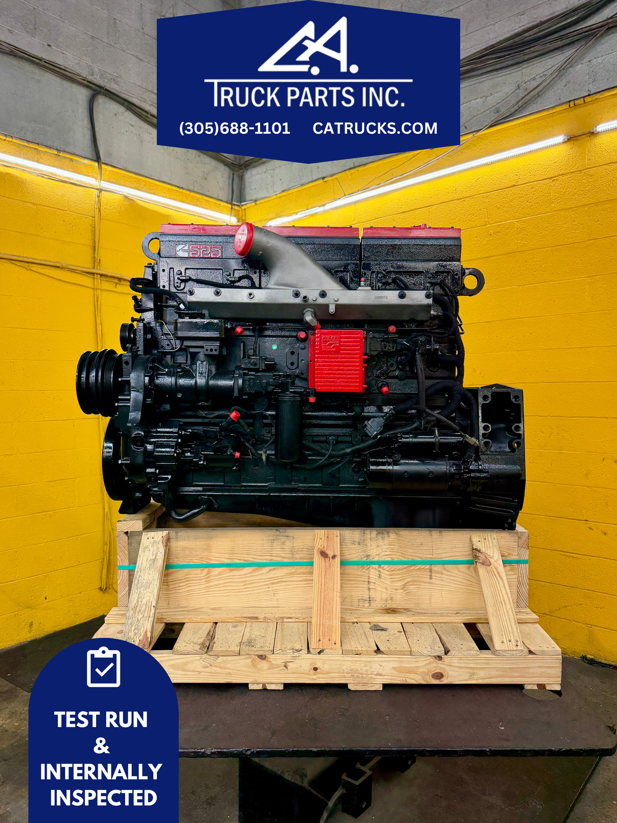 2000 Cummins N14 CELECT PLUS Diesel Engine For Sale with JAKE BRAKES 525HP