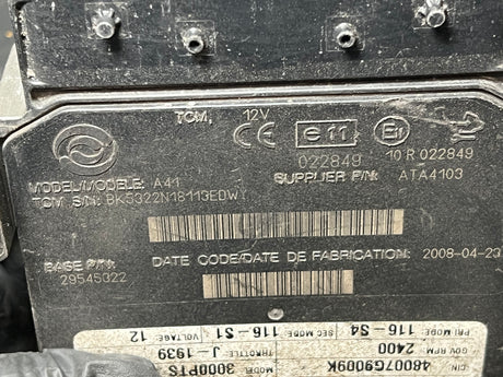 2008 Allison 3000PTS Transmission Control Module (TCM) ATA4103 Part # 29545322