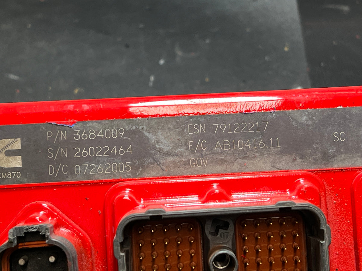 Cummins ISX CM870 Engine Control Module (ECM) Part # 3684009 For Sale, CPL 8520