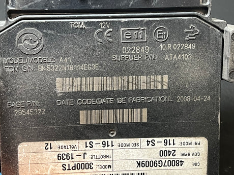 2008 Allison 3000PTS Transmission Control Module (TCM) 29545322