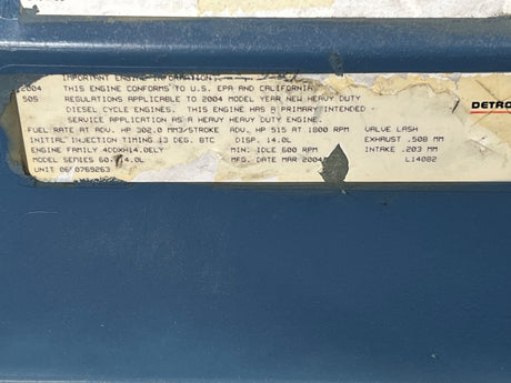 2004 Detroit Series 60 14.0L Valve Cover P23527765