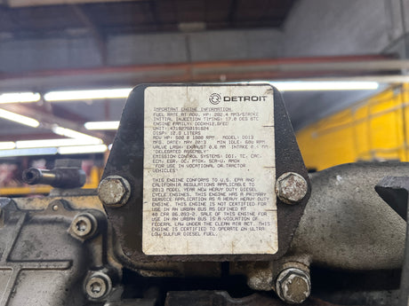 2013 Detroit DD13 Diesel Engine For Sale, Prefix# 471927S, 500HP