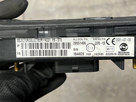 2021 Allison Transmission Push Button Electric Selector Pad 29551496