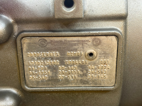 Allison 2000 Transmission For Sale