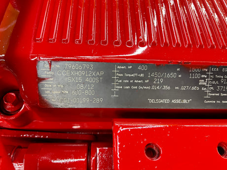 2012 Cummins ISX15 Diesel Engine For Sale, CPL 3719