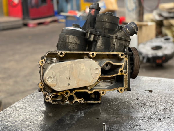Detroit DD13 Oil Filter Housing / Thermostat / Water Pump Module Part # A 471 180 38 10 ZGS 001, A4711803810ZGS001