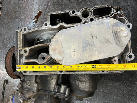 Detroit DD13 Oil Filter Housing / Thermostat / Water Pump Module Part # A 471 180 38 10 ZGS 001, A4711803810ZGS001