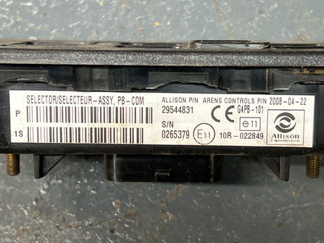 2008 Allison Transmission Push Button Electric Shifter Pad 29544831