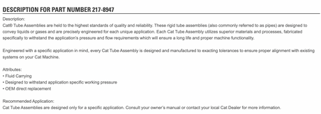 Caterpillar C10 Air Transfer Elbow Tube 2178947 For Sale