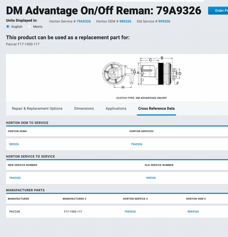 Cummins ISX Horton Fan Clutch 79A9326