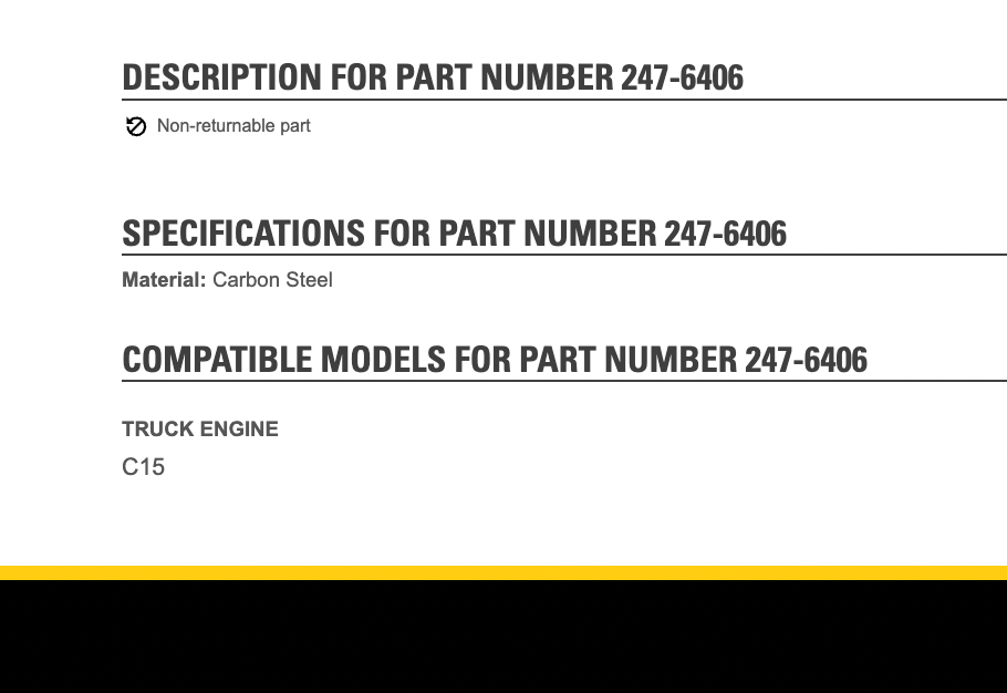 OEM Caterpillar C15 Engine Intercooler Part # 247-6406, 242-6101
