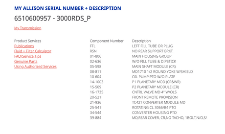 2005 Allison 3000RDS P Transmission For Sale