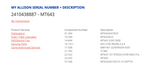 Allison MT643 Transmission For Sale, Part # 23040287 MT643RB