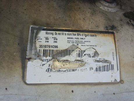 International / Navistar 84 Gallon Aluminum Fuel Tank Part # 3510761C96 For Sale